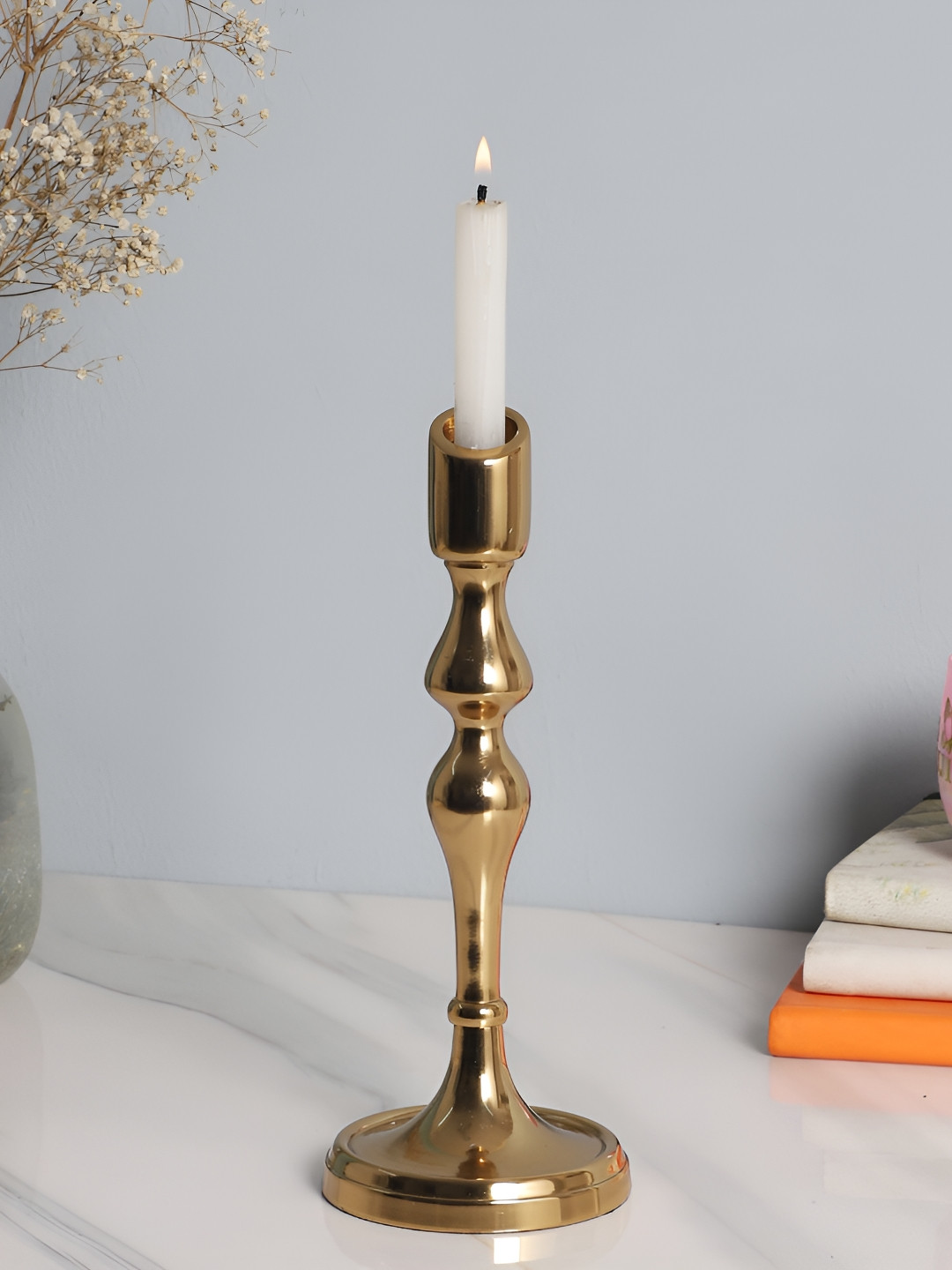 Decor de Maison Lumora Gold-Toned Candle Holder