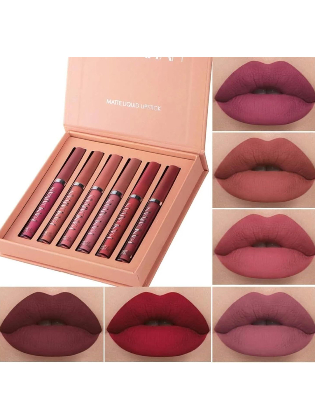 Beelinebytheialiving Set Of 6 High Quality Waterproof Non Tranferable Liquid Lipsticks