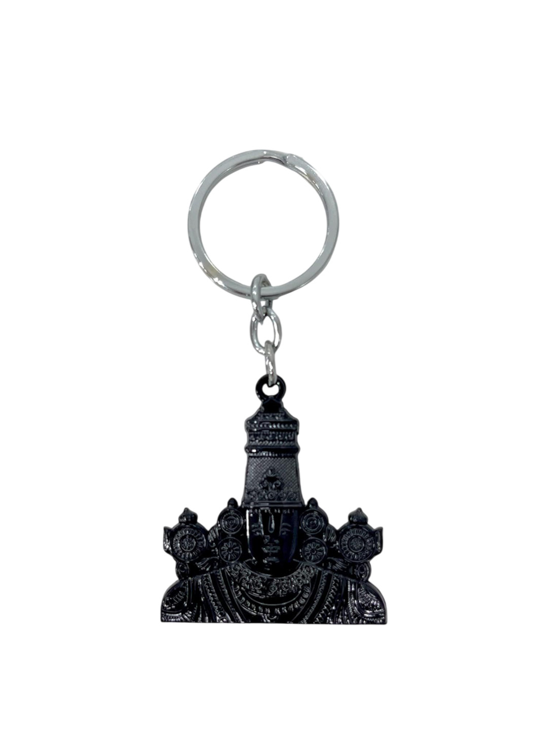 AUGEN Tirupati-Charm Stainless Steel Key Chain With Key Ring