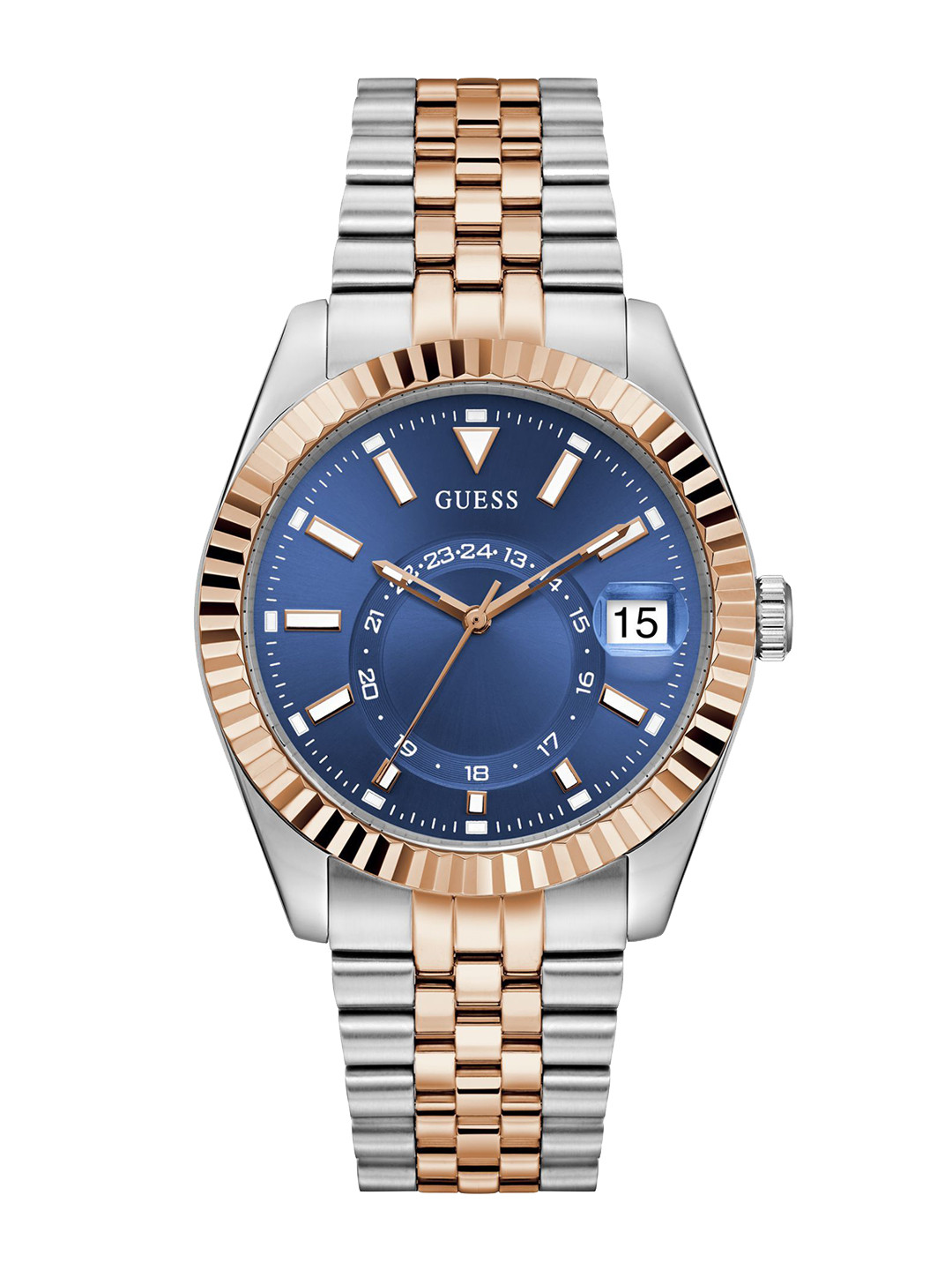 GUESS Men Dial & Stainless Steel Bracelet Style Straps Analogue Watch GW0977G5