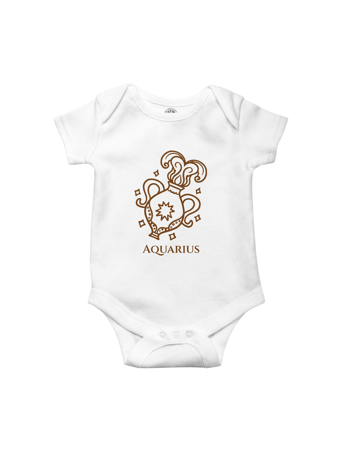 THE PRINT PLATTER Infants Aquarius Printed Cotton Envelope Neck Ultra Bio Wash Bodysuit