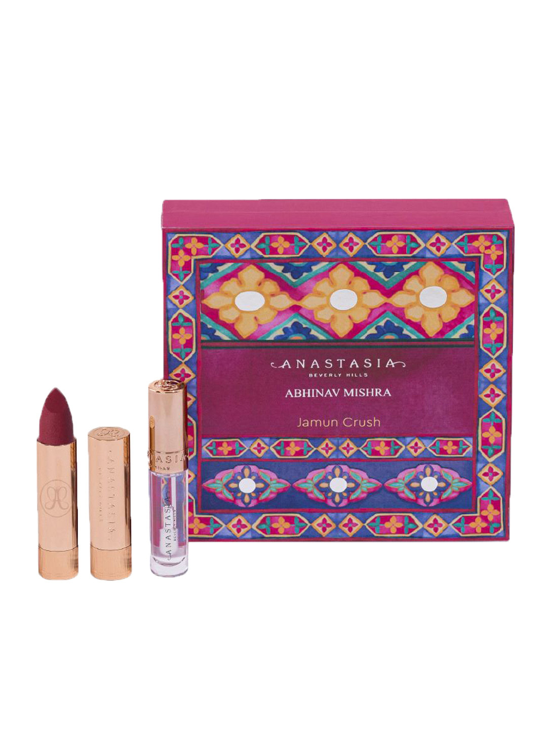 ANASTASIA BEVERLY HILLS Set Of 2 Matte Lipstick-3 g- Blackberry & Lip Gloss- 3.1 ml- Ample