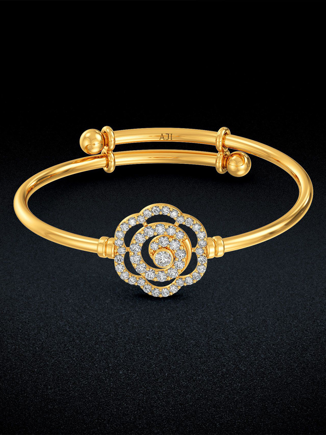 Joyalukkas Girls 22Kt Petal Delight Gold Bangle- 5.56 gms