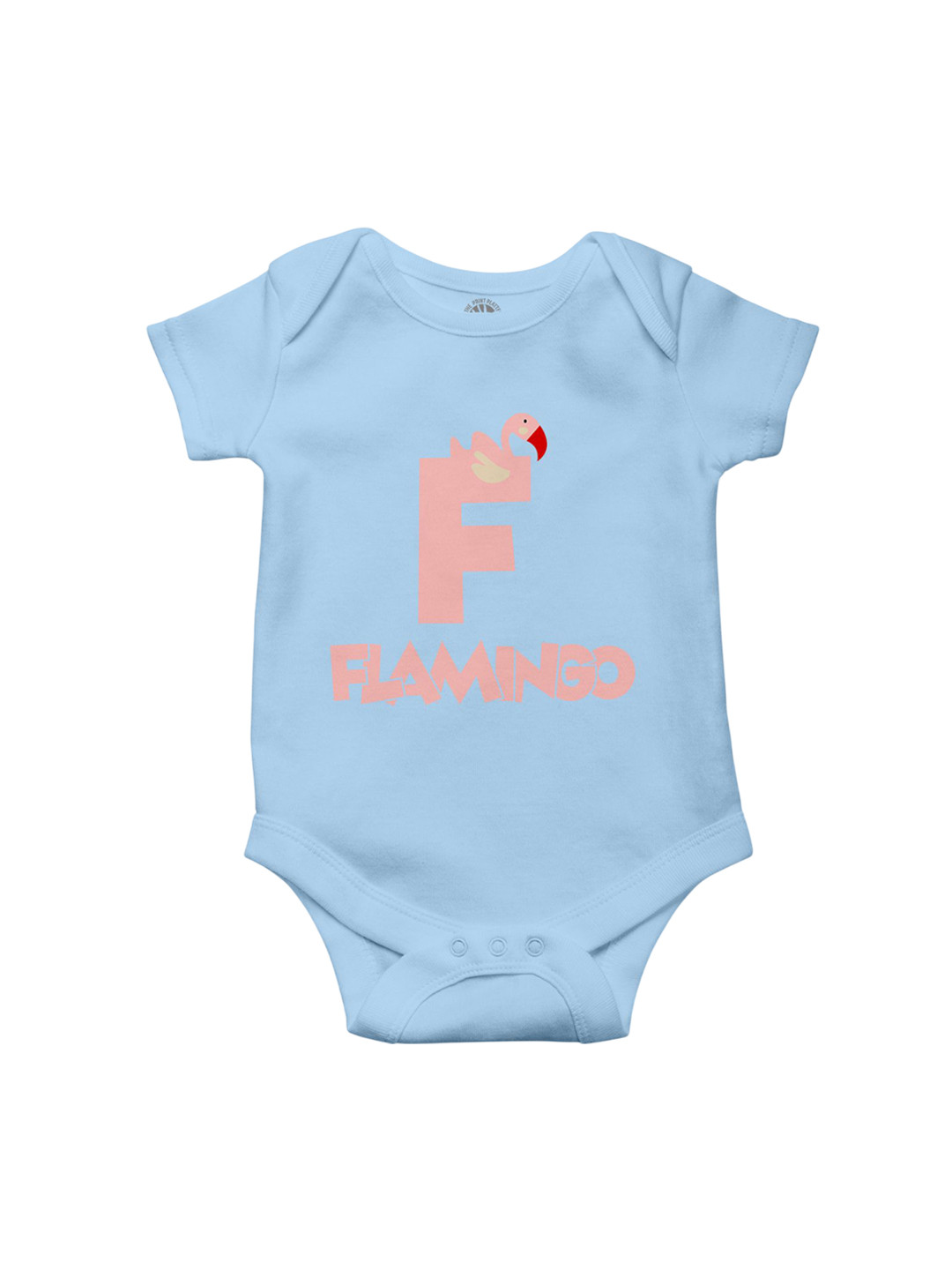 THE PRINT PLATTER Infants Flamingo Printed Cotton Bodysuit