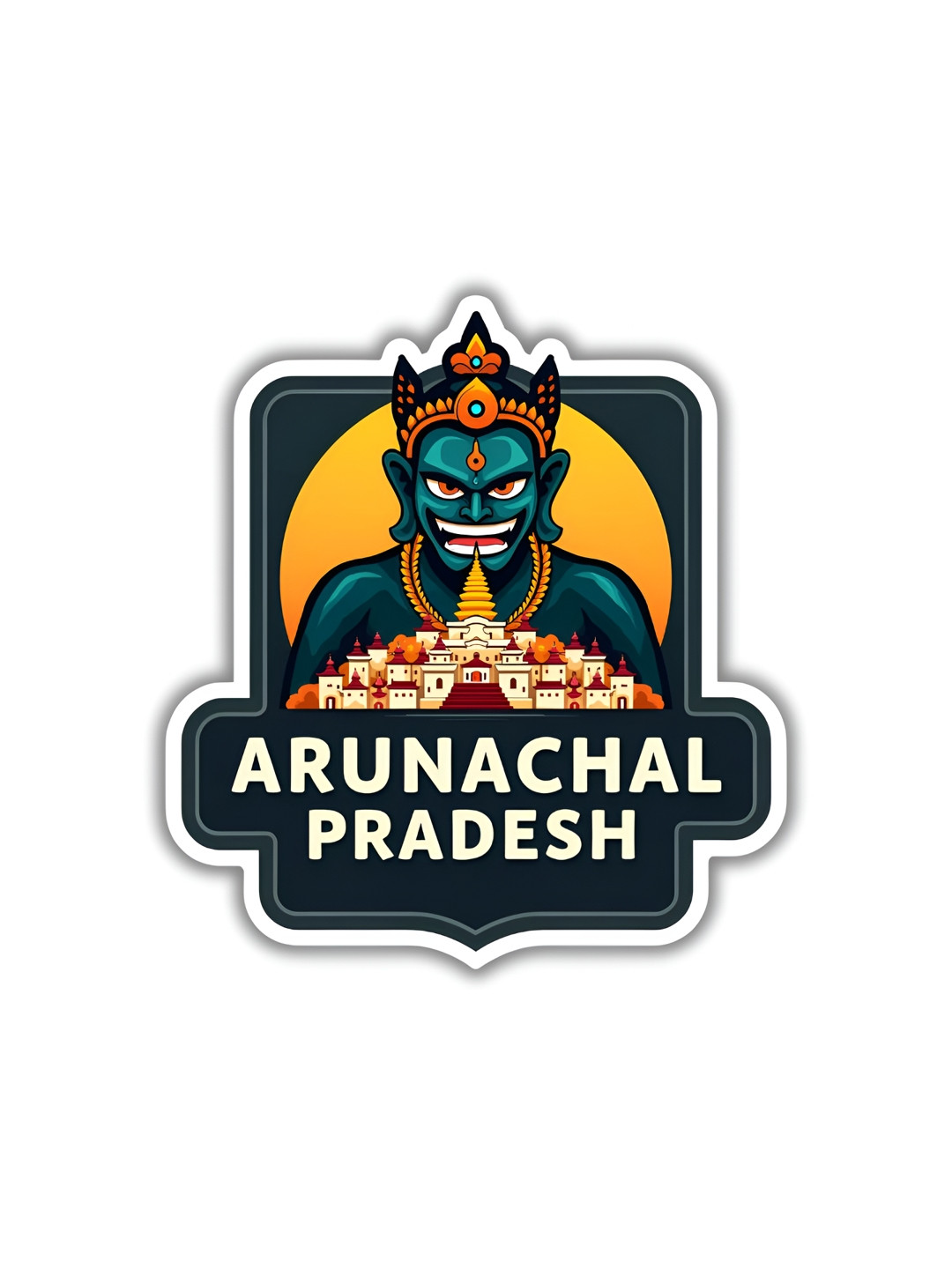 GIFTODAY Blue Arunachal Pradesh Printed Fridge Magnet