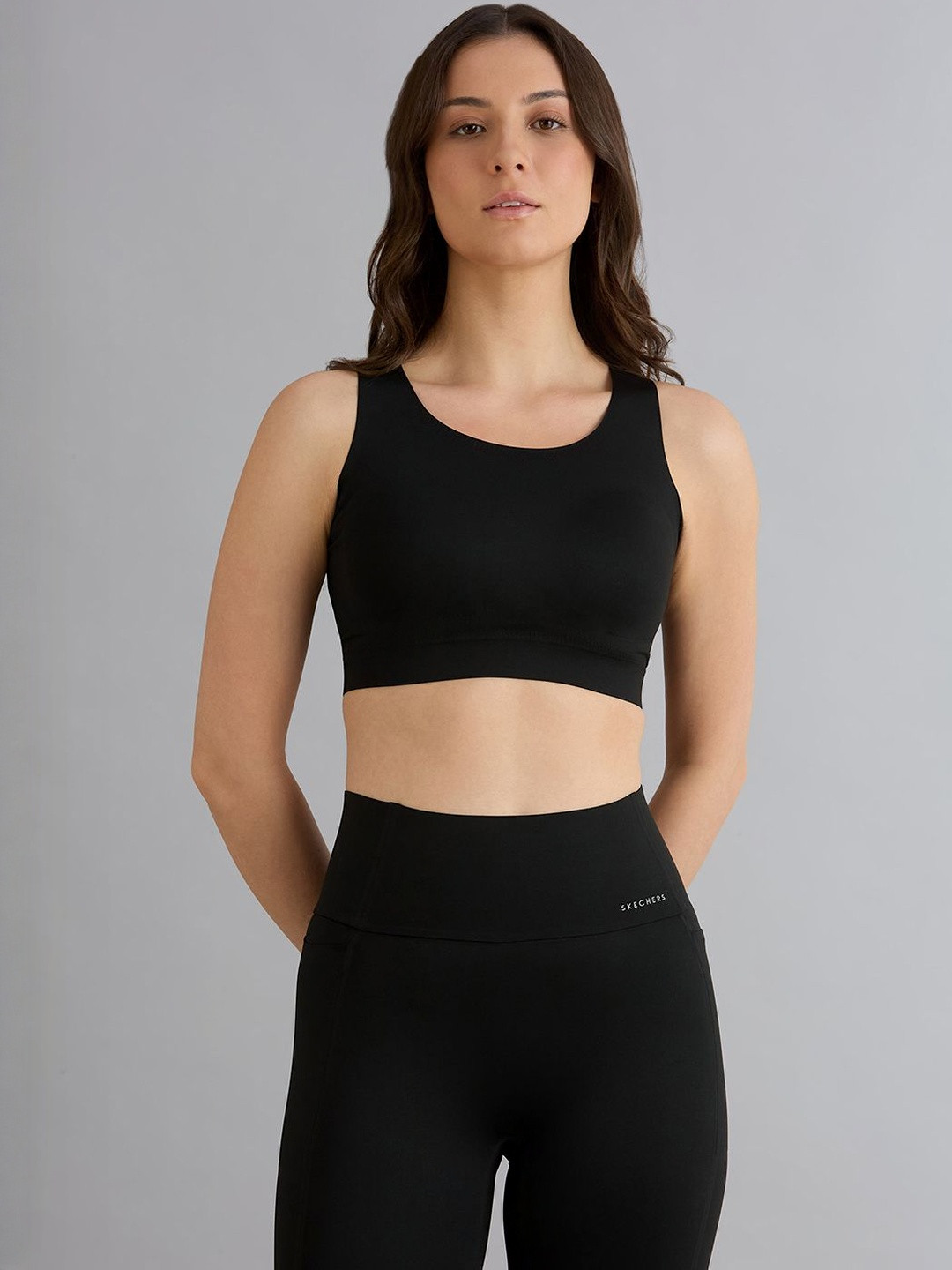Skechers Women Bonded Criss Cross Back Sports Bra