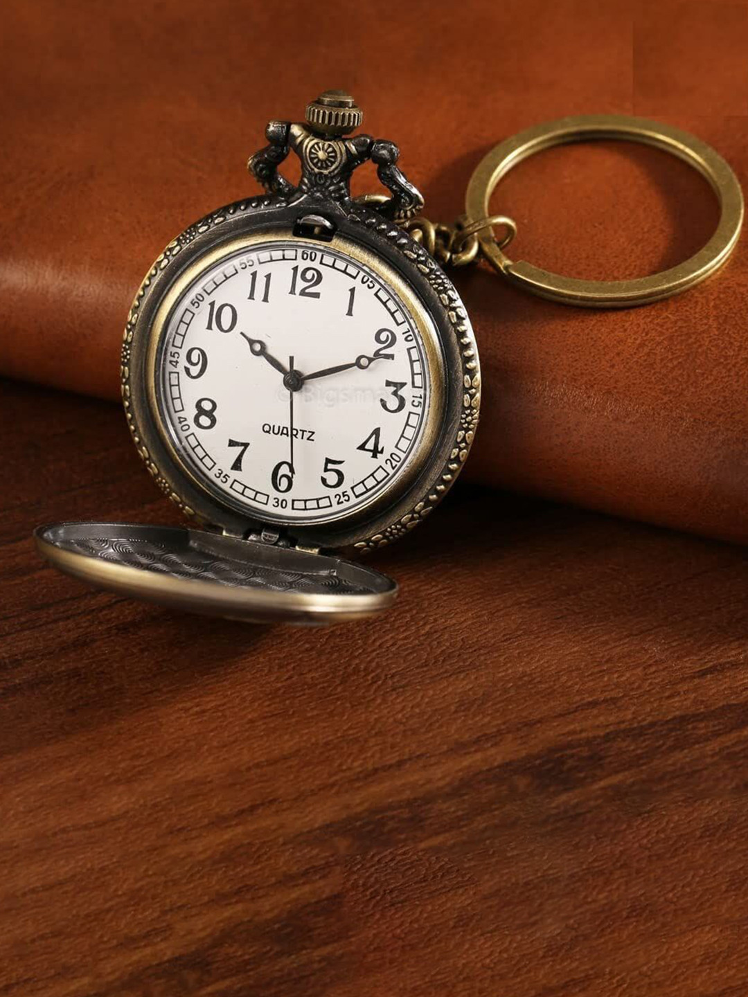 AUGEN Wonder Woman Design Retro Vintage Pocket Watch Key Chain