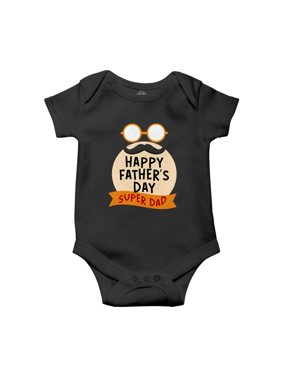 THE PRINT PLATTER Kids Father Day Printed Cotton Bodysuit with Envelope Neck
