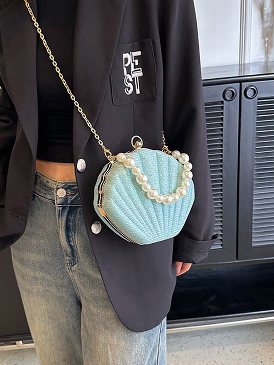 bebe Textured Crossbody Handheld Bag