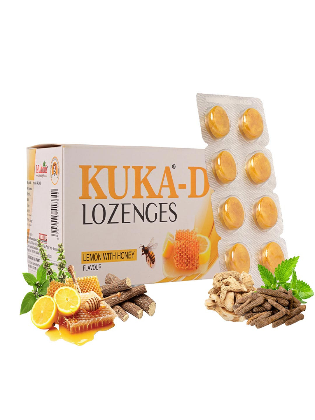 Multani Kuka-D Lozenges Tablets With Lemon & Honey Flavour - 48 Tablets