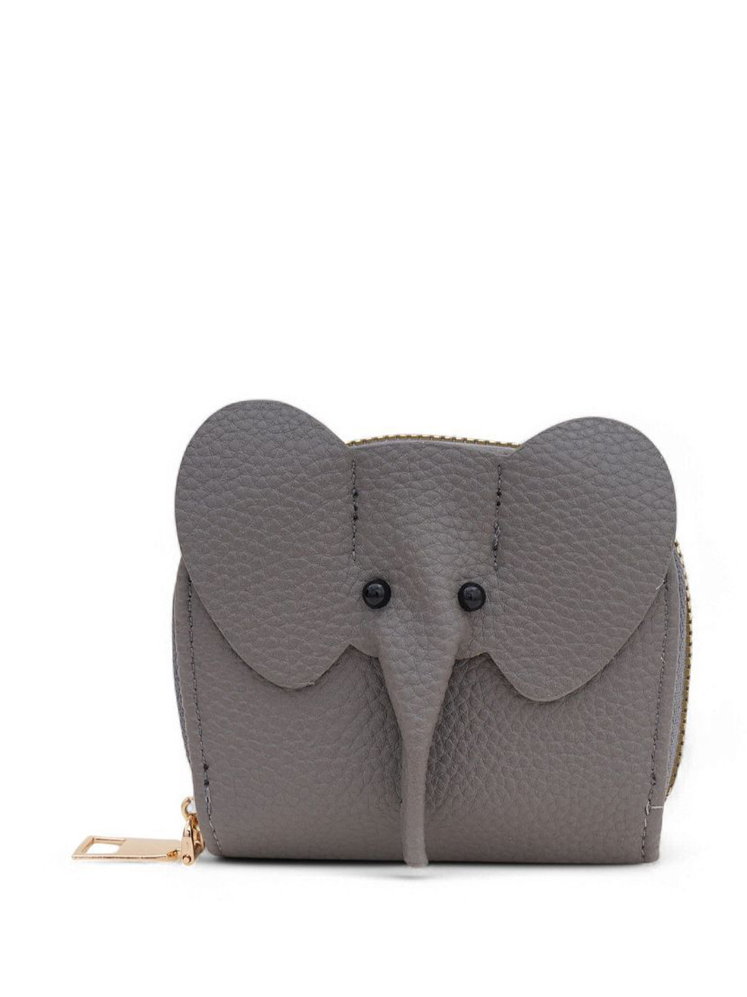 CLARABAE Women Elephant-Shaped Leather Zip Around Wallet