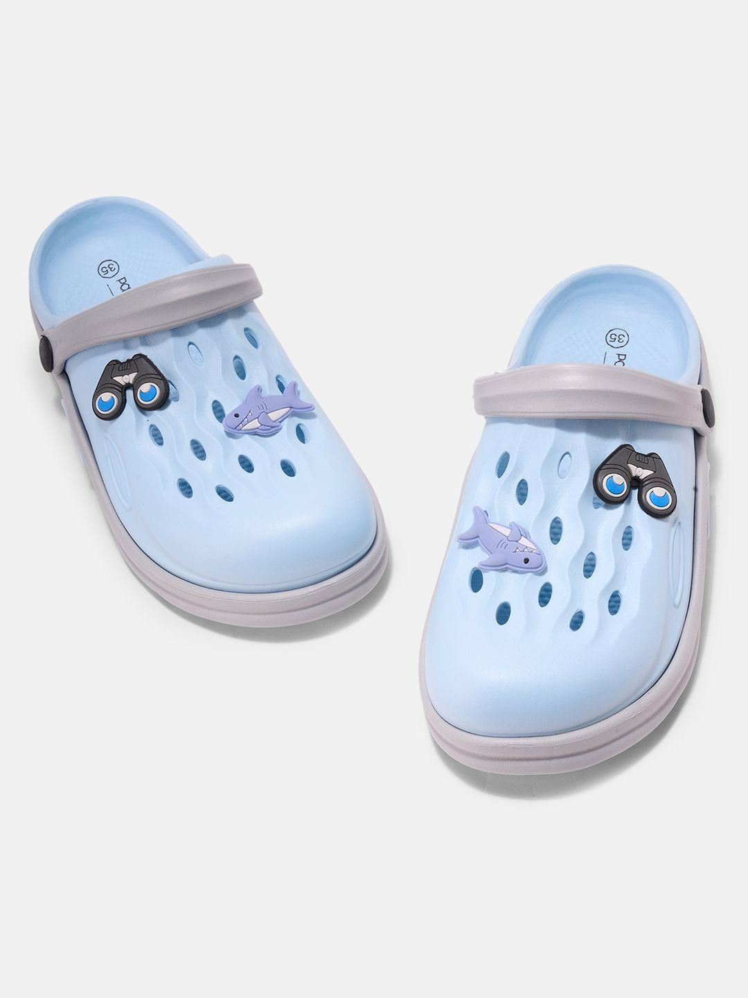 Pantaloons Junior Boys Self Design Perforations PU Clogs