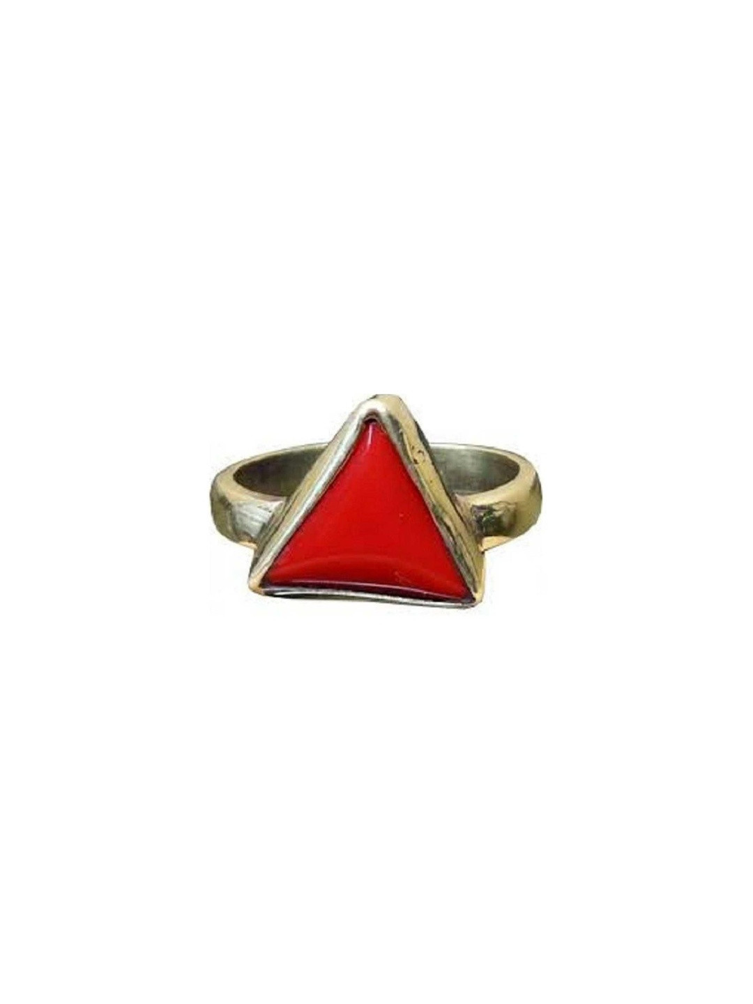 RAVIOUR LIFESTYLE Unisex Enamelled Coral Finger Ring