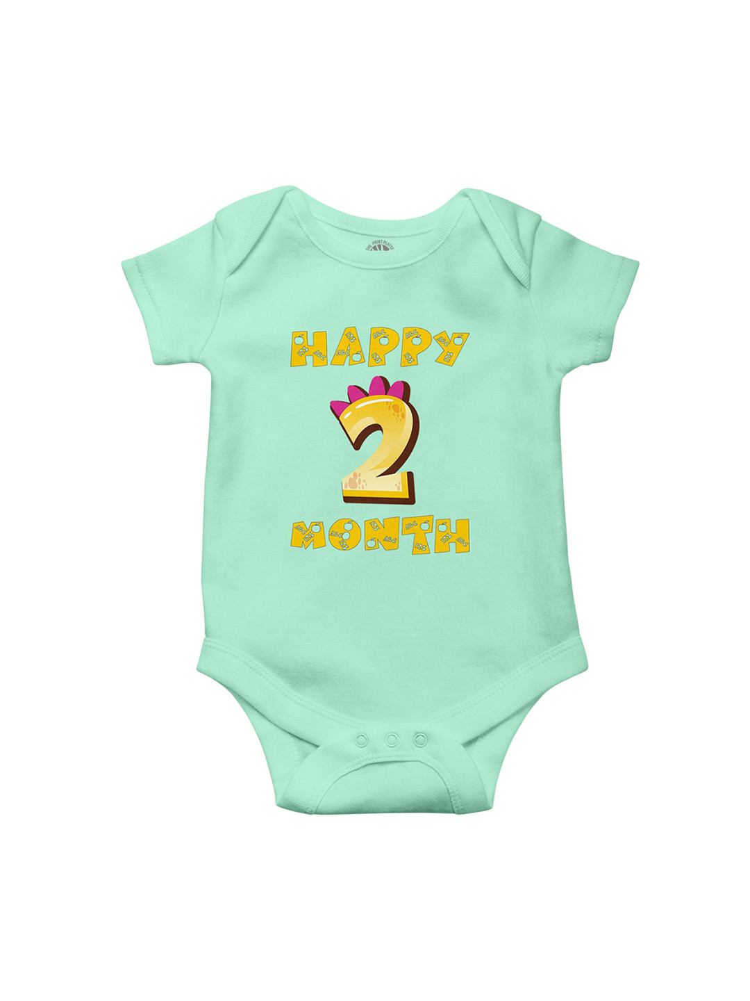 THE PRINT PLATTER Kids 2 Month Printed Ultra bio wash with Envelope Neck Cotton Bodysuit