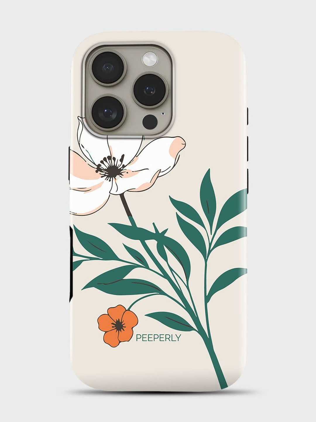 PEEPERLY Women Fleuron Vines Printed Impact Resistant iPhone 13 Pro Crystal Back Case