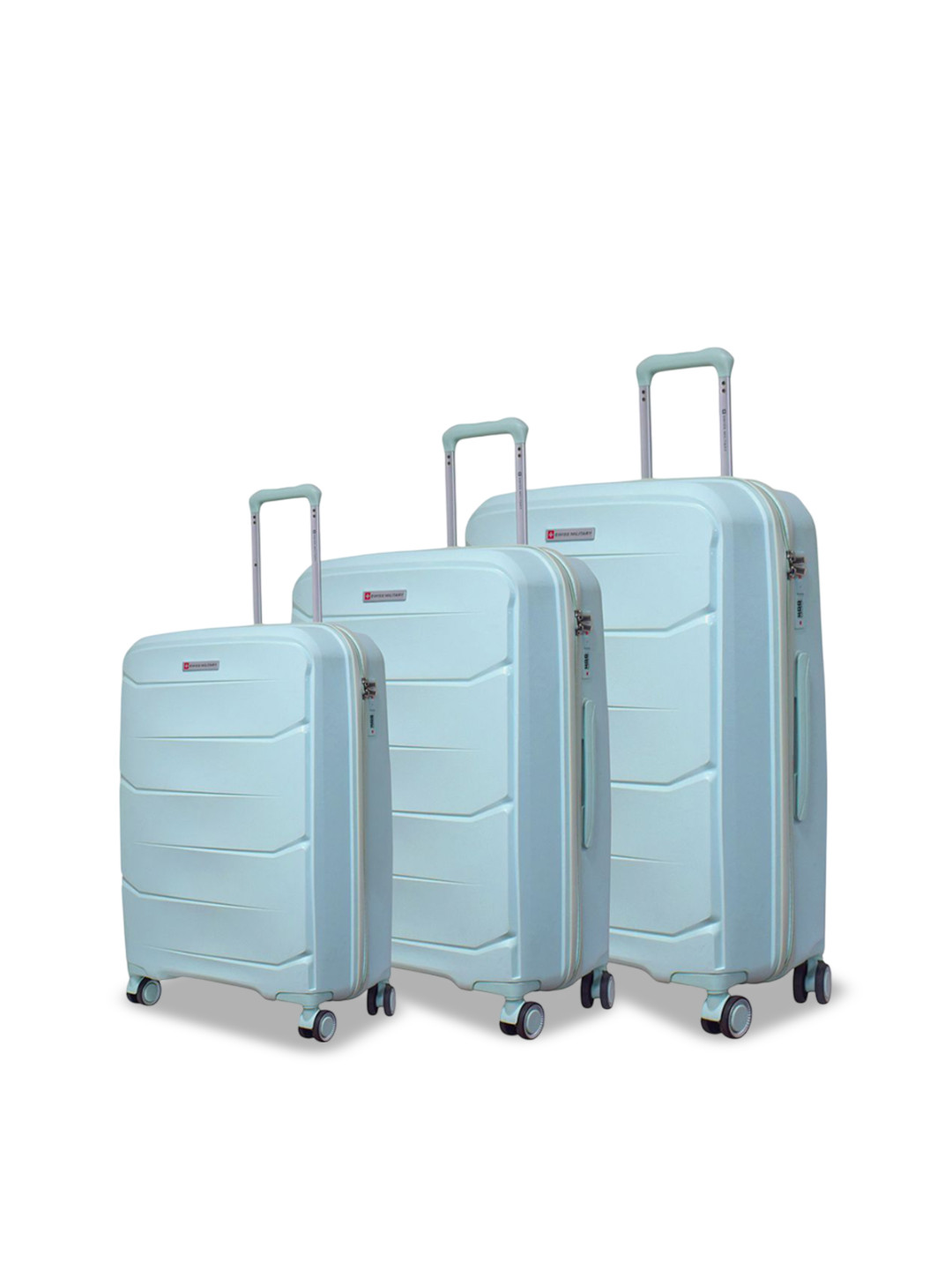 SWISS MILITARY 3 Pieces Edge Hard Lightweight Trolley Bags