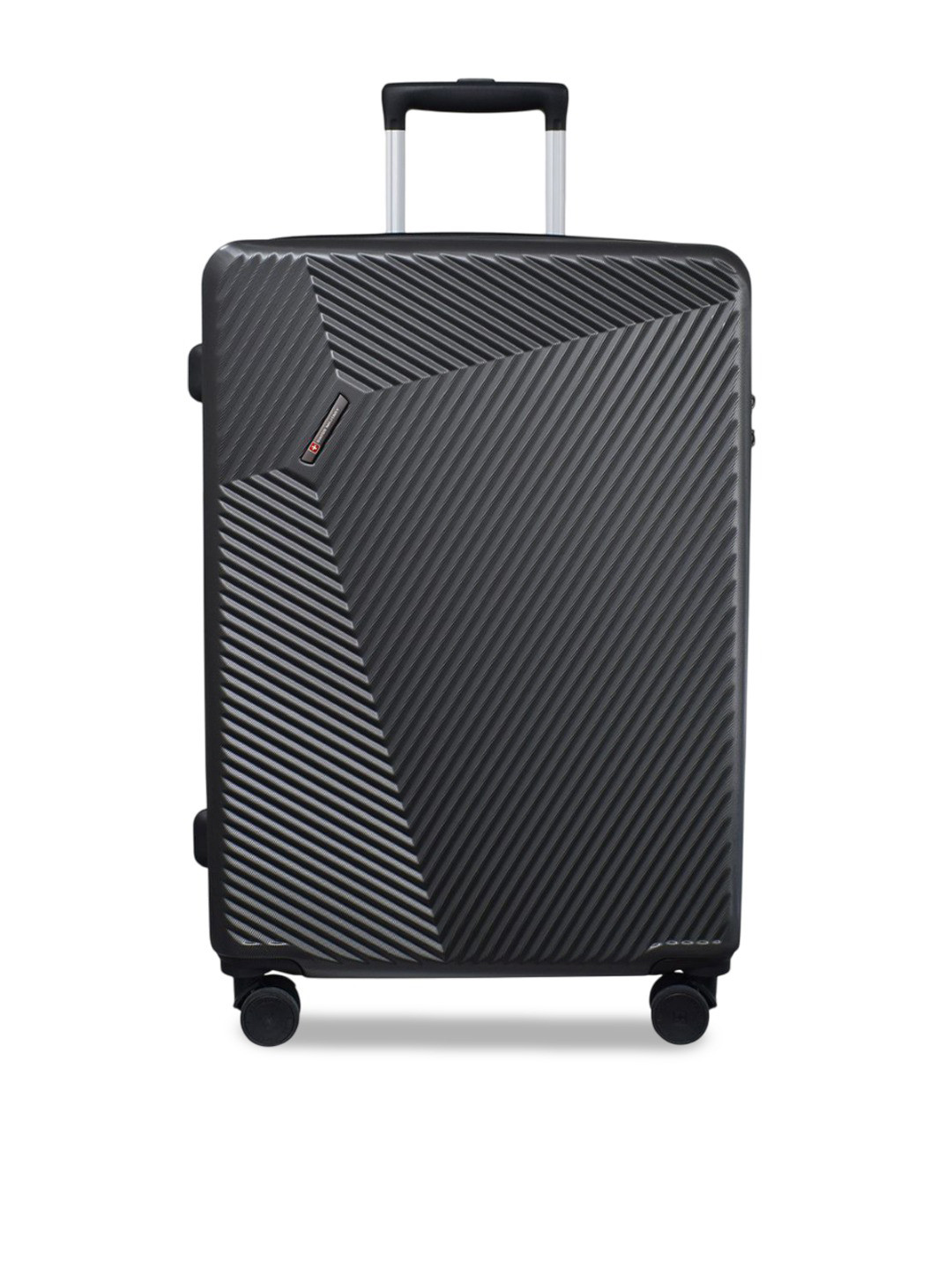 SWISS MILITARY Lithane Textured Water-Resistant Hard-Sided Medium Trolley Bags