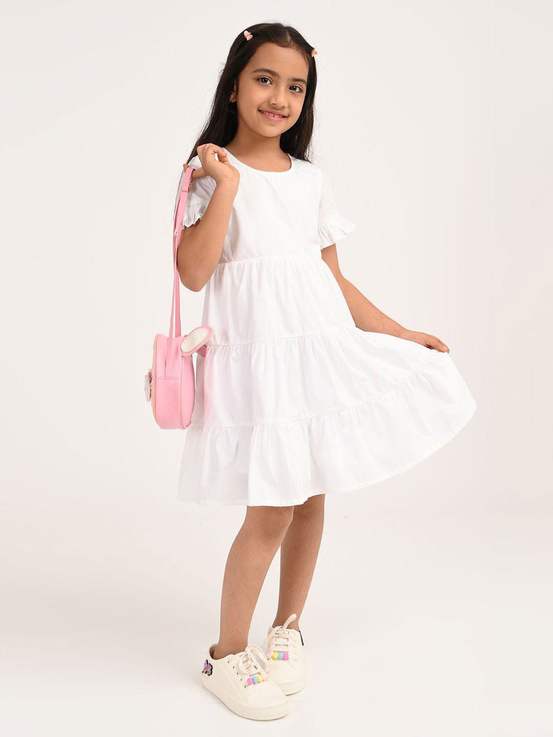 ZION Girls Bell Sleeve Layered A-Line Dress