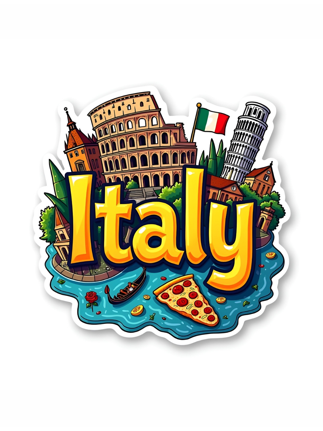 GIFTODAY Italy theme Decorative Magnets