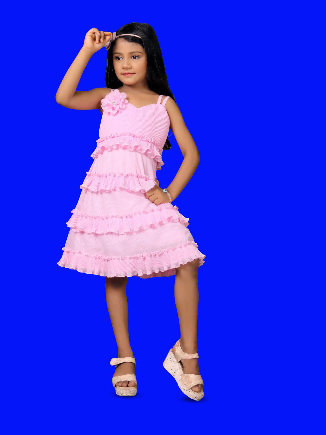 Satjal Fab Shoulder Straps A-Line Frocks Dress