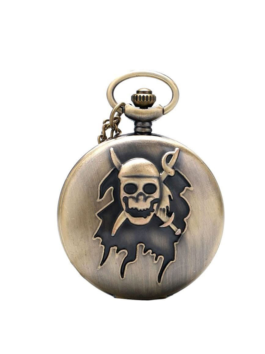 AUGEN Pirate 2 Design Retro Vintage Pocket Watch Key Chain