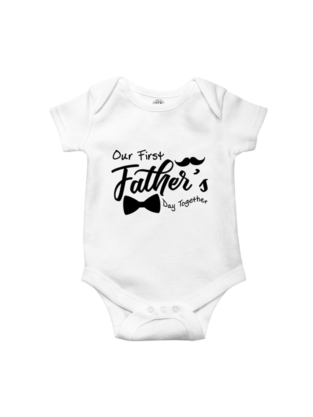THE PRINT PLATTER Kids Father Day Printed Ultra bio wash & Envelope Neck Cotton Bodysuits