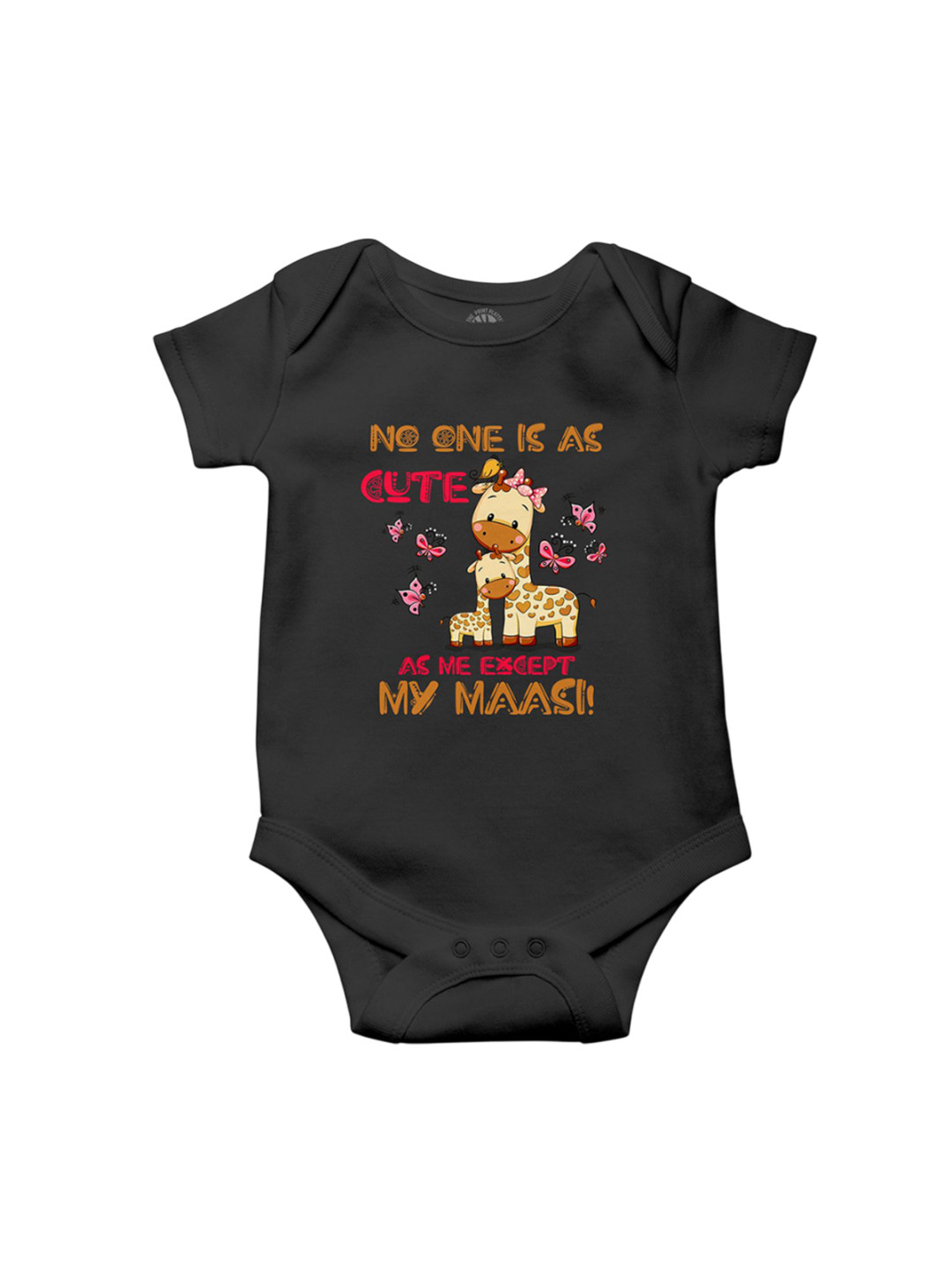 THE PRINT PLATTER Kids Cute Maasi Printed Cotton Envelope Neck Bodysuit