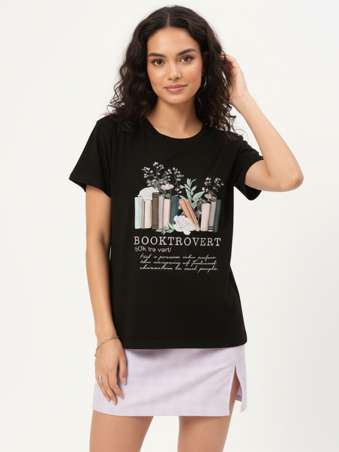 DressBerry Bookworm Chic Printed Classic Tee