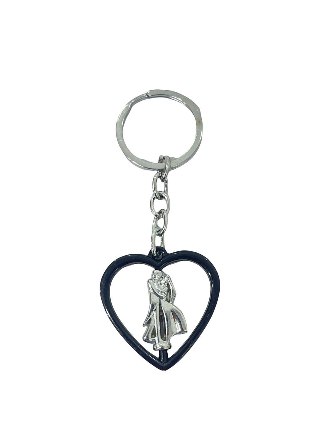AUGEN Stainless Steel Premium Rotating Couple-Charm Gifting Key Chain
