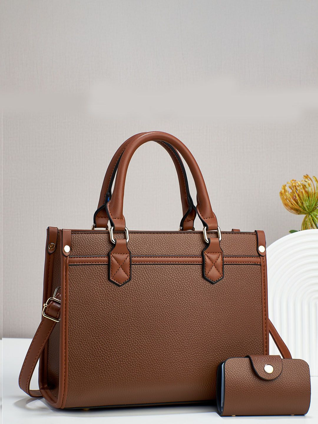 StyleCast Detachable Sling Strap Oversized Structured Shoulder Bag