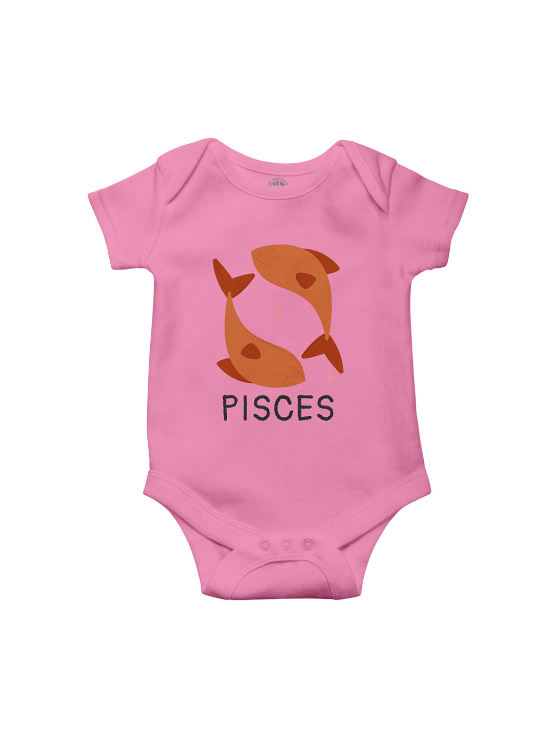 THE PRINT PLATTER Kids Pisces Printed Cotton Envelope Neck Bodysuit