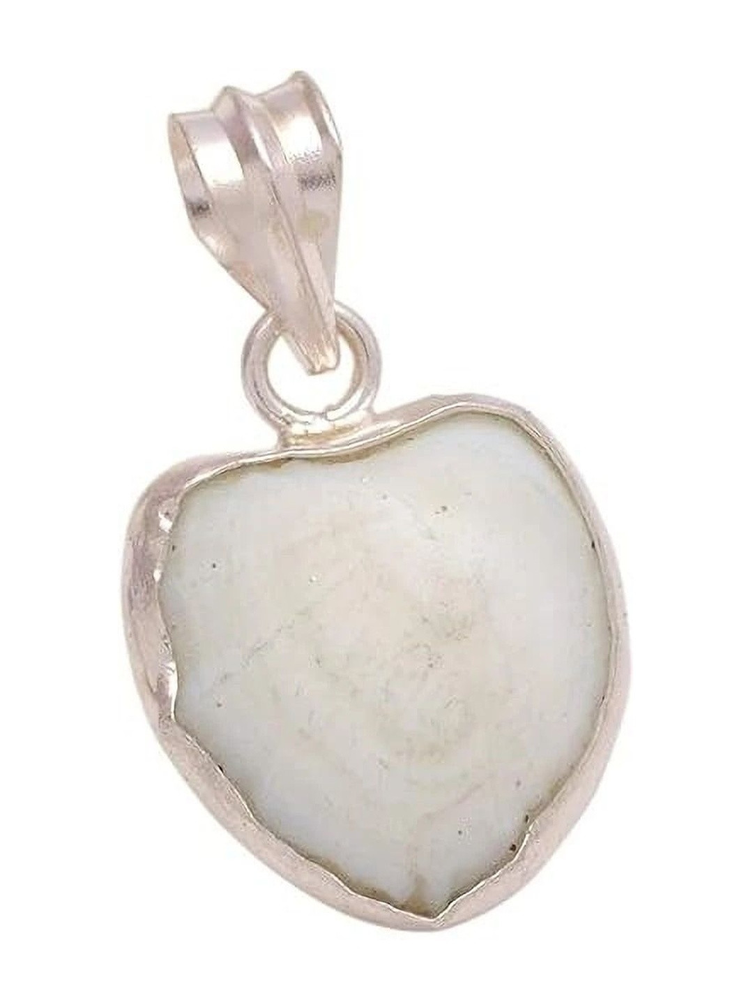 MK gallery Women Silver-Plated Heart Shaped Pendant