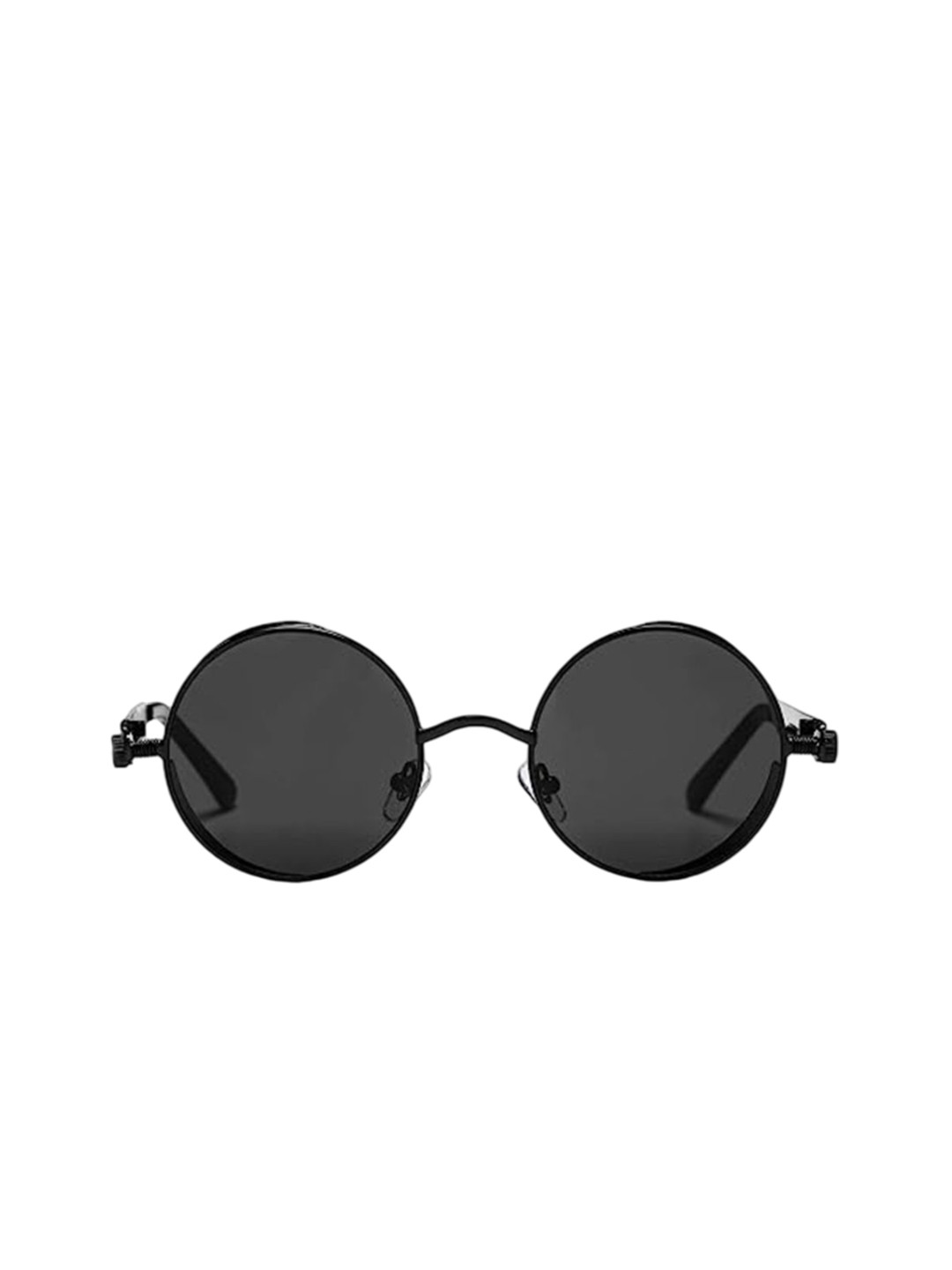SPADEACES Unisex Aviator with UV Protected Lens Sunglasses Steampunk Full Black -06