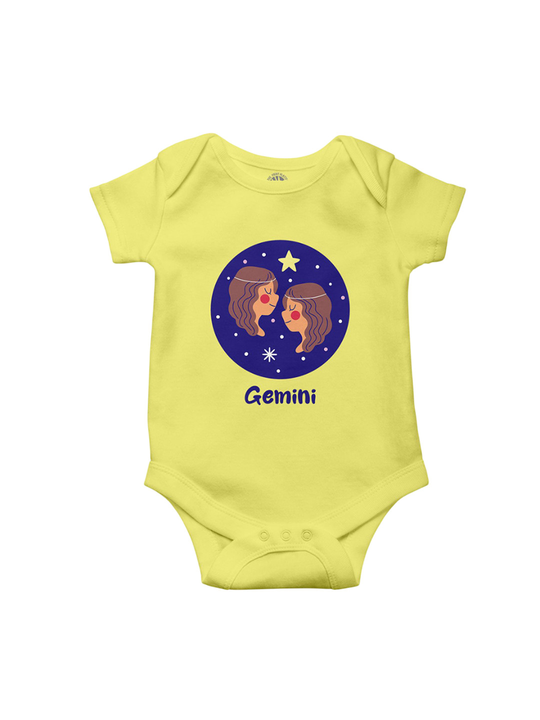 THE PRINT PLATTER Infants Kids Gemini Printed Cotton Envelope Neck Ultra Bio Wash Bodysuit