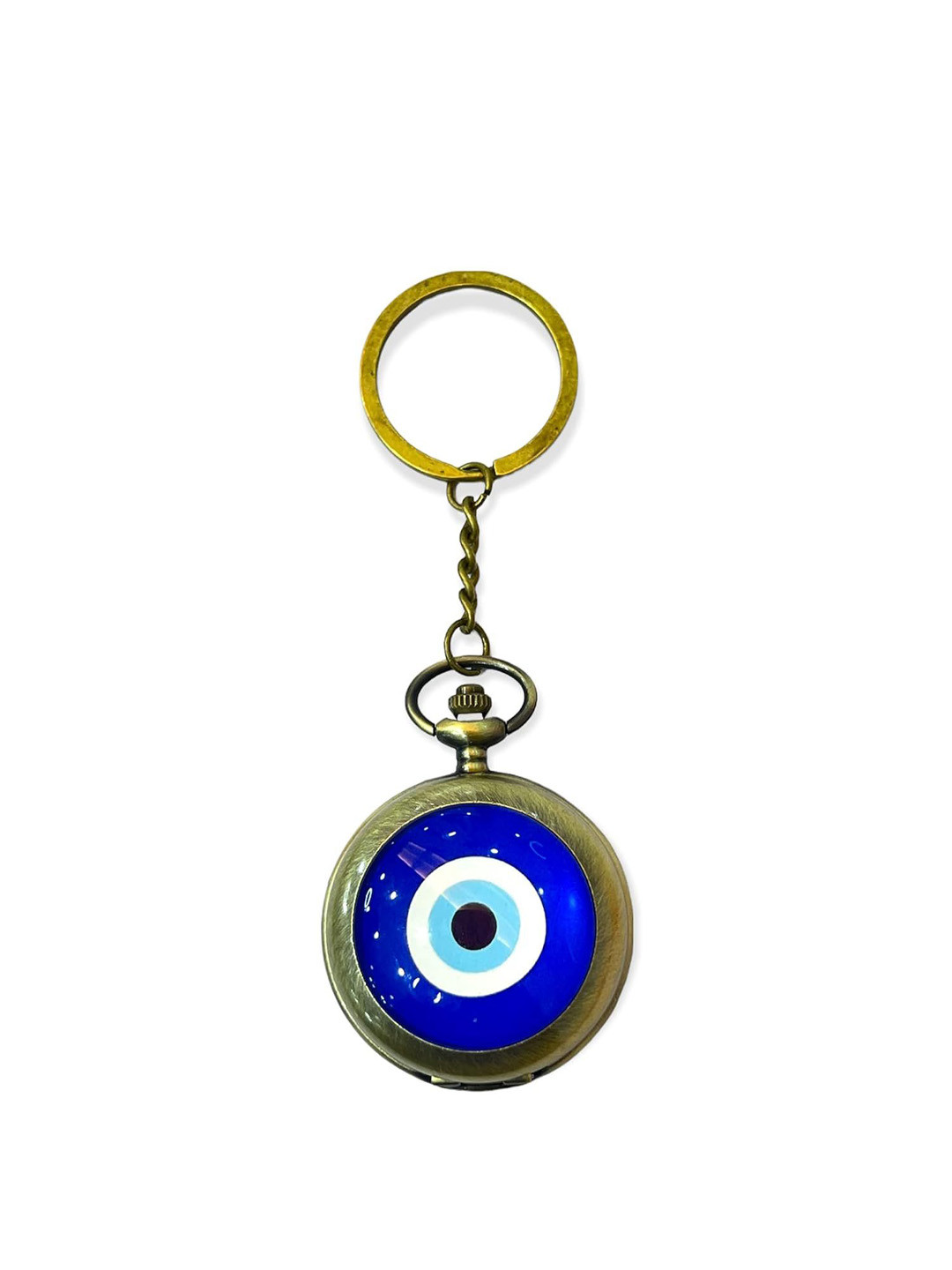 AUGEN Textured Premium Pocket Watch Design Evil Eye Retro Vintage Key Chain