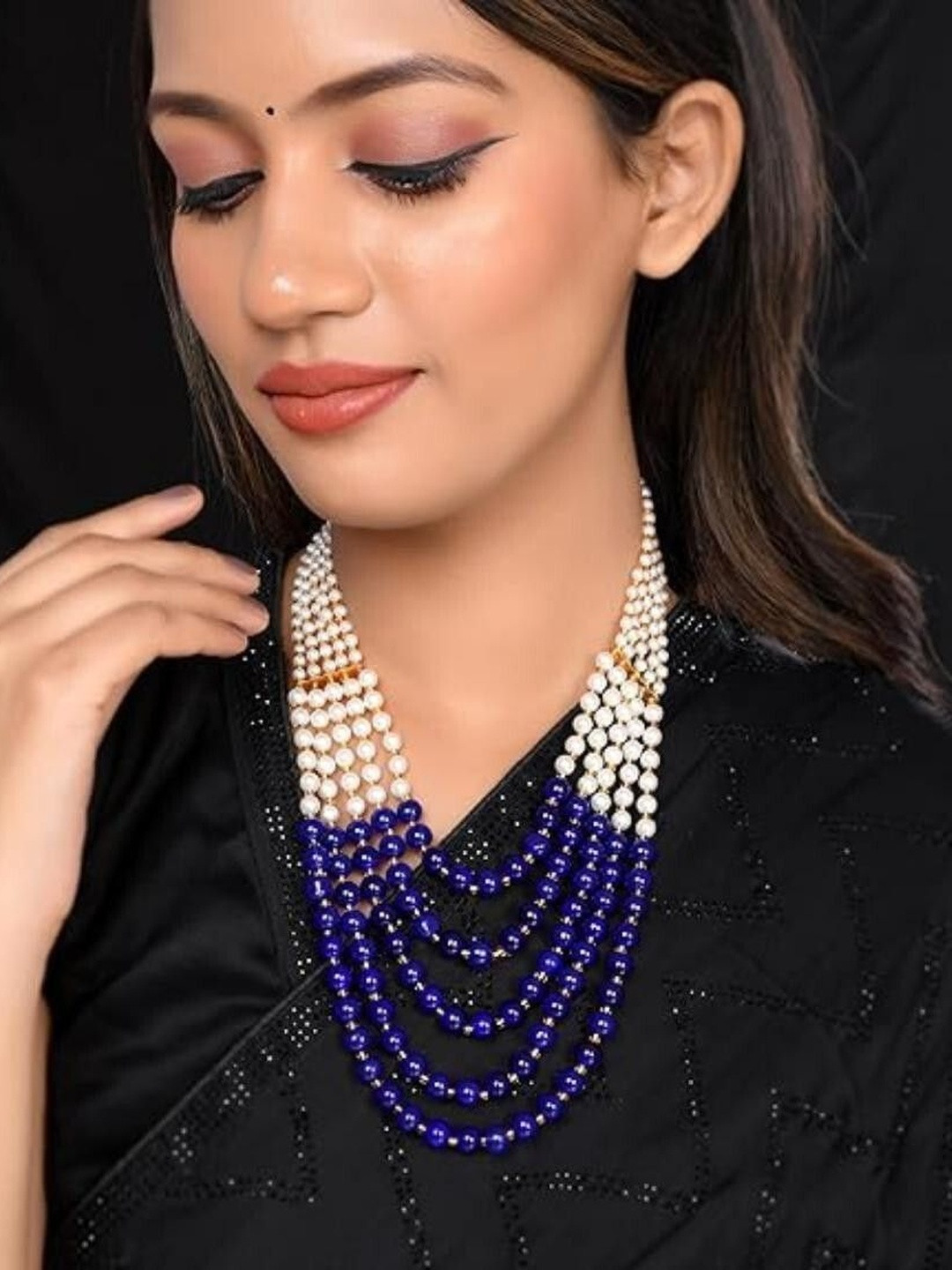 MK gallery Brass Layered Necklace