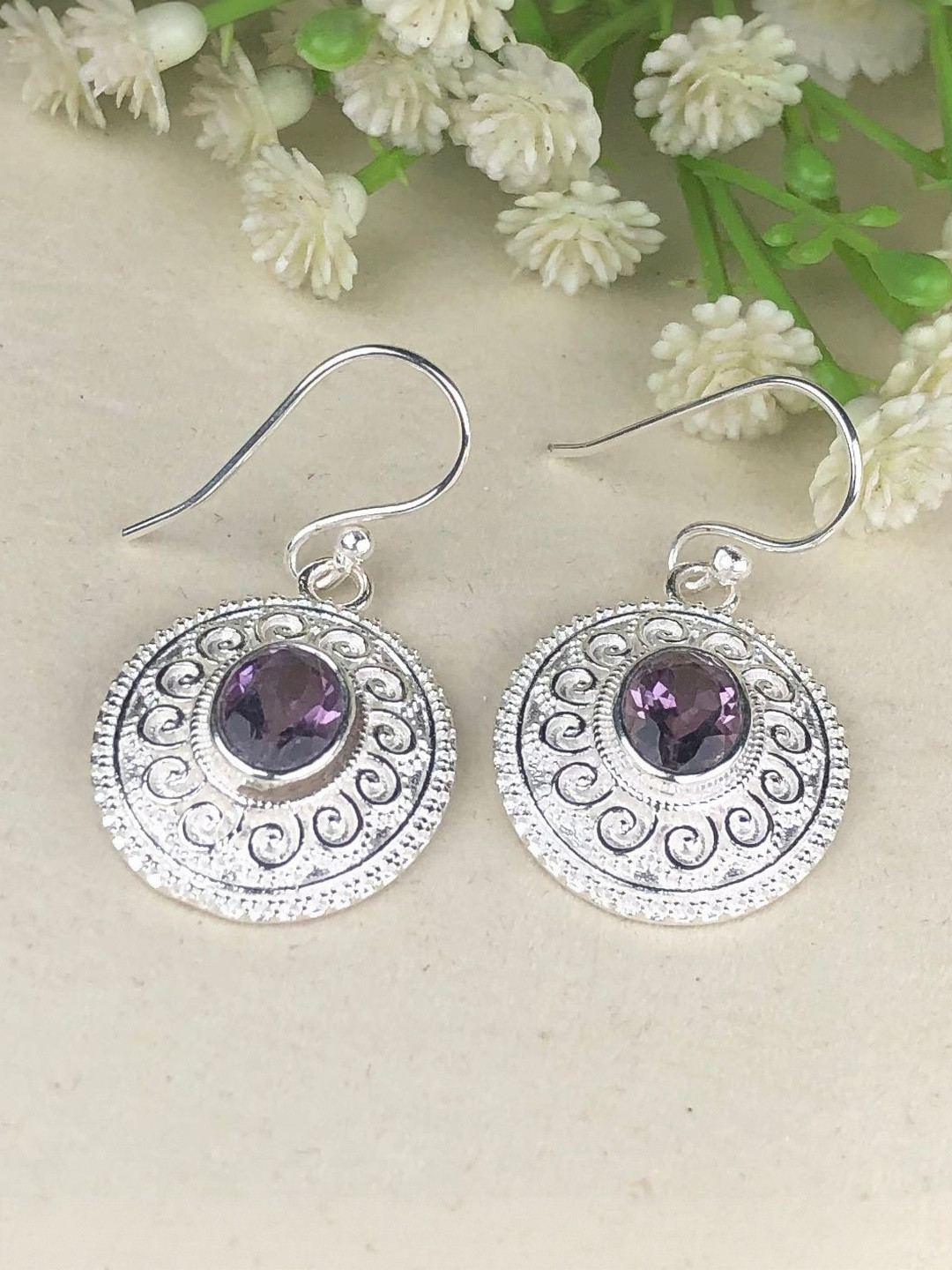 Zhupuk Women Circular Fish Hook Earwire Drop Earrings