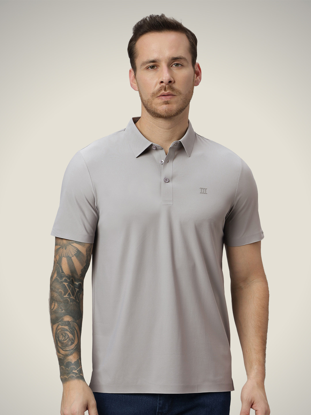 Hektor Open-Button Pique Bonded Wrinkle Resistant & Moisture Wicking Polo T-shirt