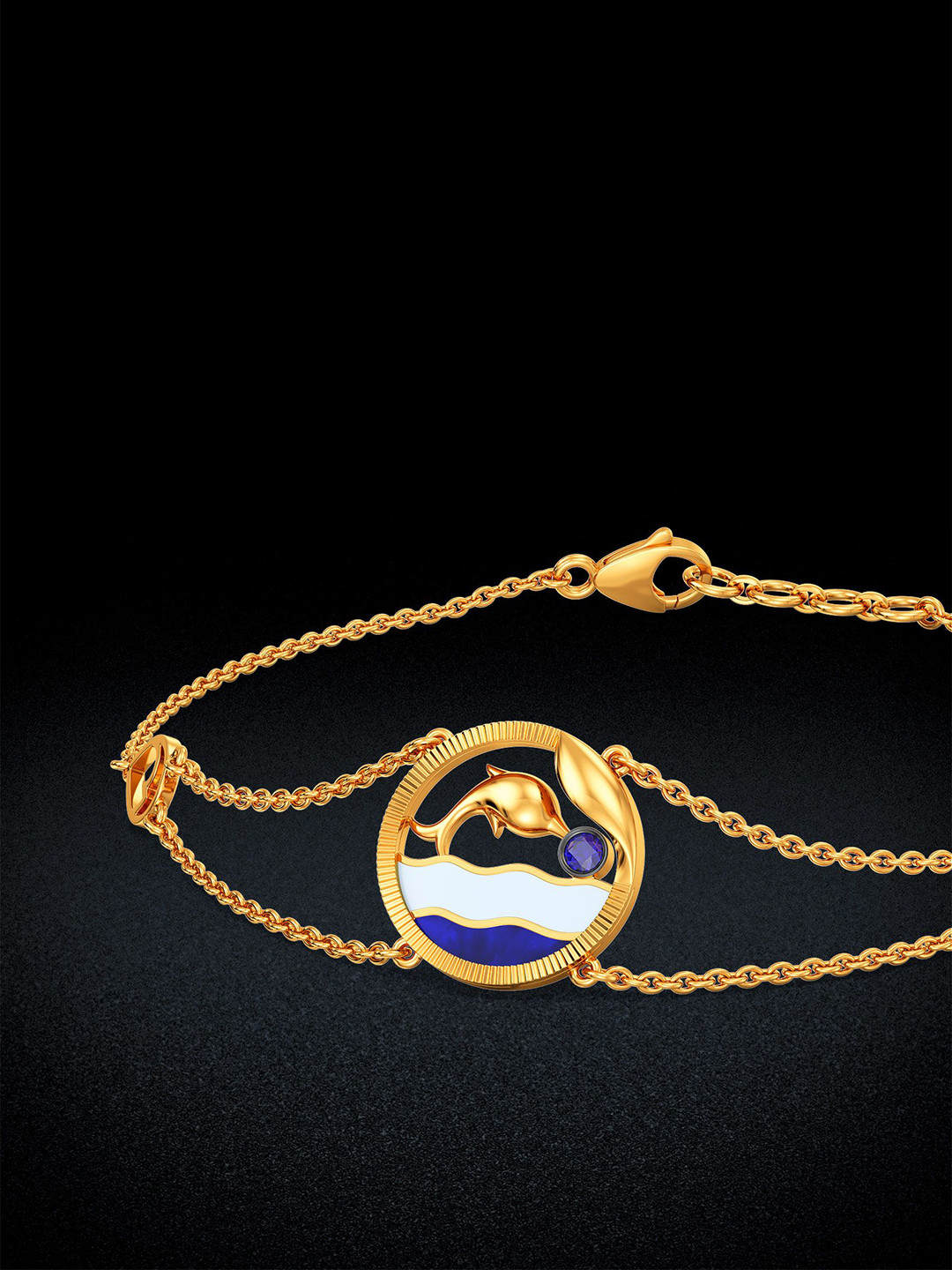 Joyalukkas 22KT Dolphin Serenade Gold Bracelet- 4.184 gm