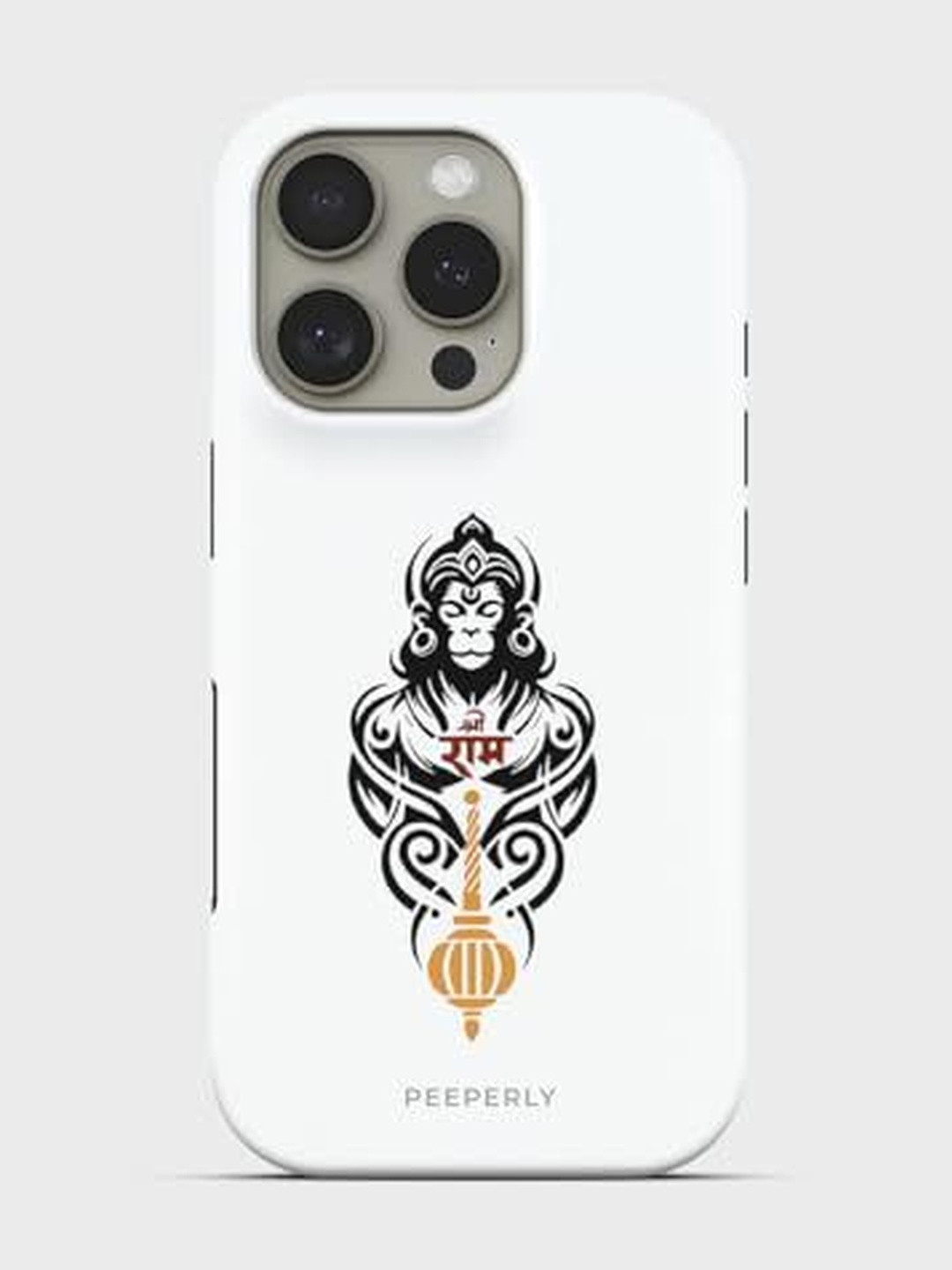 PEEPERLY Women Jai Bajrang Printed Impact Resistant iPhone 13 Pro Crystal Back Case