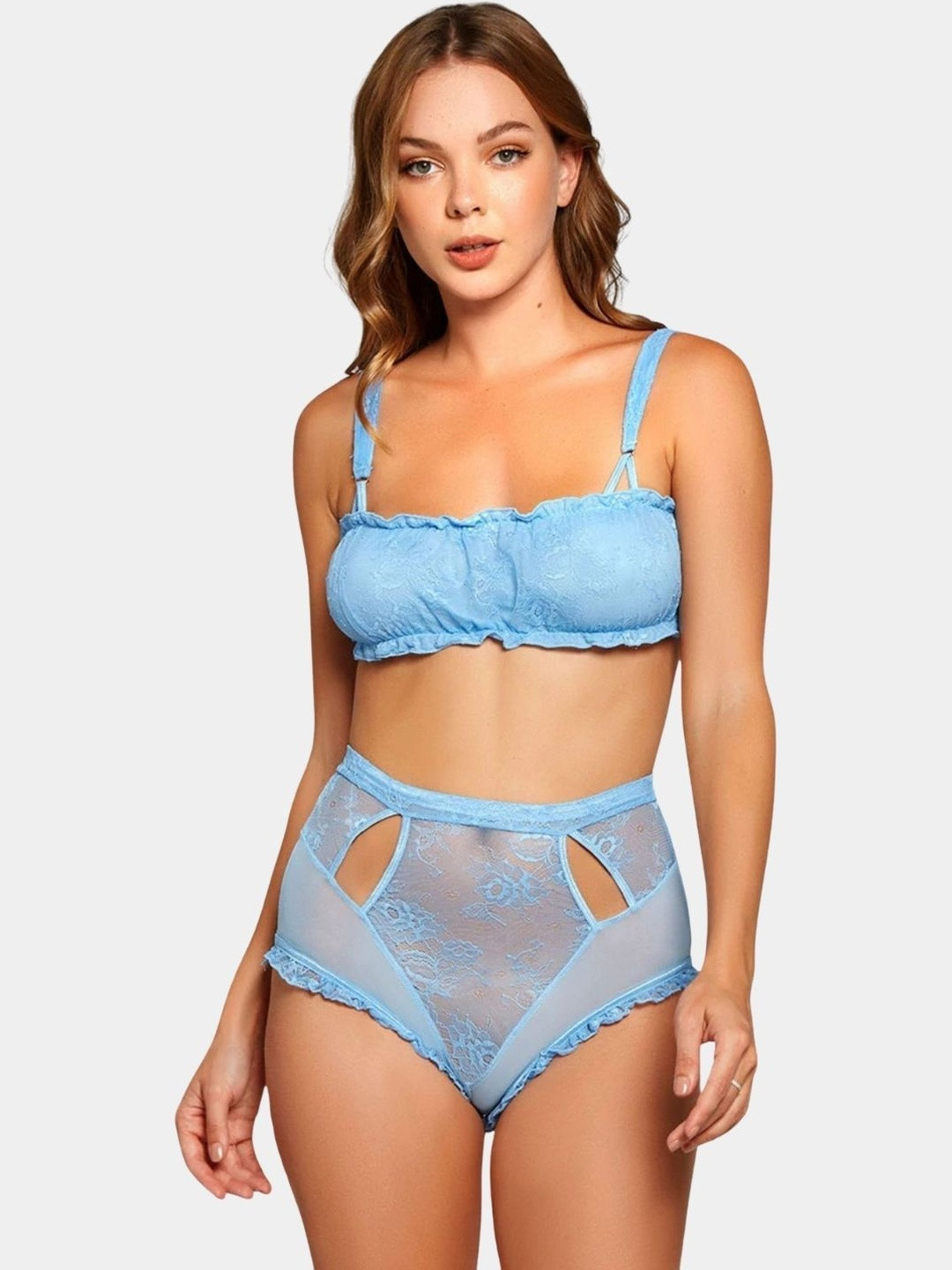 BE IN LOVE Self-Designed Non-Padded Tube Lingerie Set