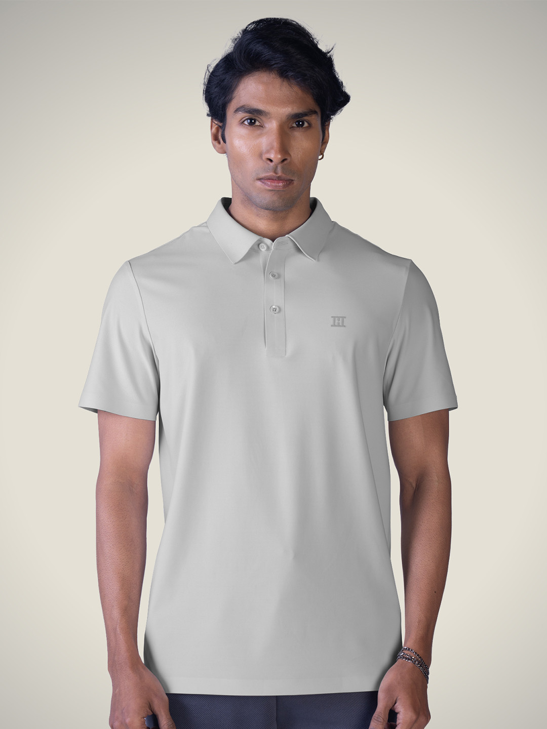 Hektor Open Button Pique Bonded Wrinkle Resistant & Moisture Wicking Polo Tshirt