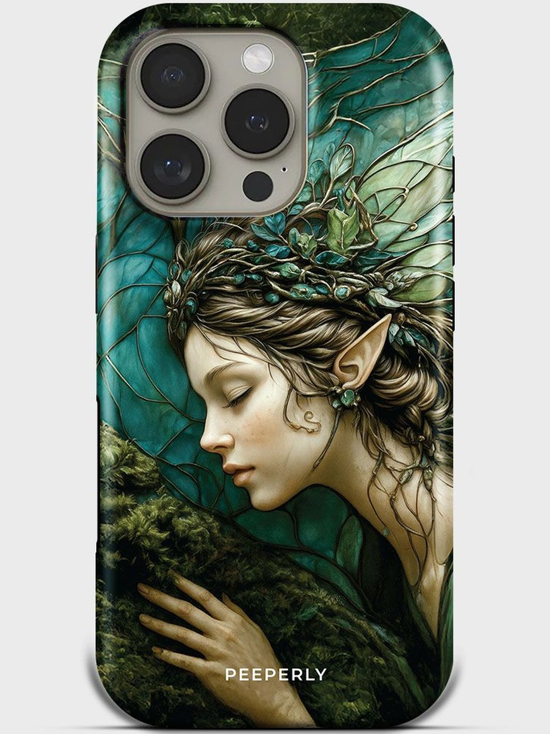 PEEPERLY Women Elf Girl Graphic Printed Impact Resistant iPhone 13 Pro Crystal Back Case