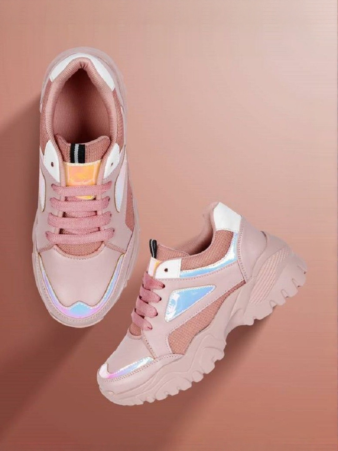 T-Rock Women Colourblocked Comfort Insole Sneakers