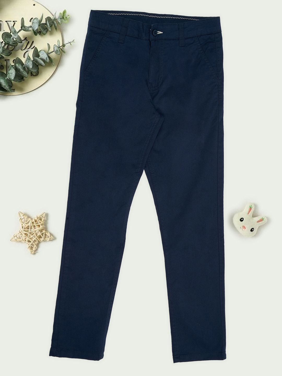 Pantaloons Junior Boys Mid-Rise Flat-Front Chinos