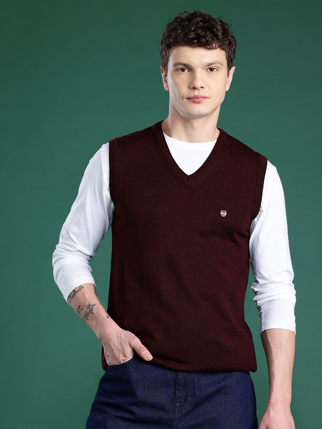 Cayman V-Neck Woollen Sweater Vest