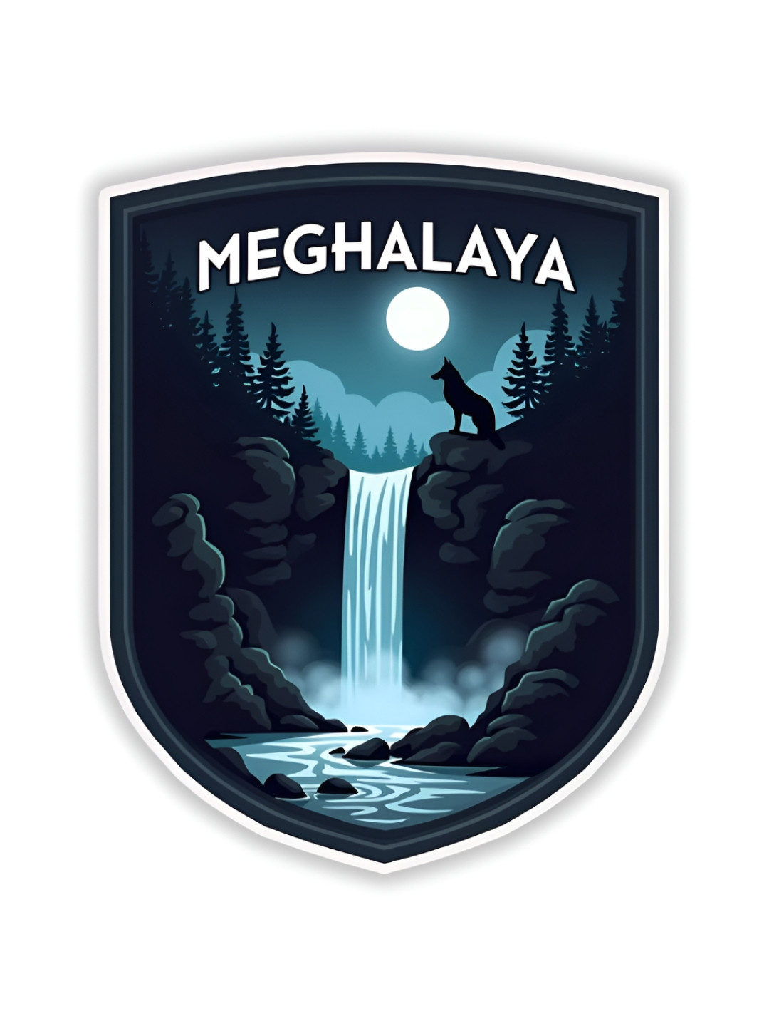 GIFTODAY Black Meghalaya Printed Fridge Magnet