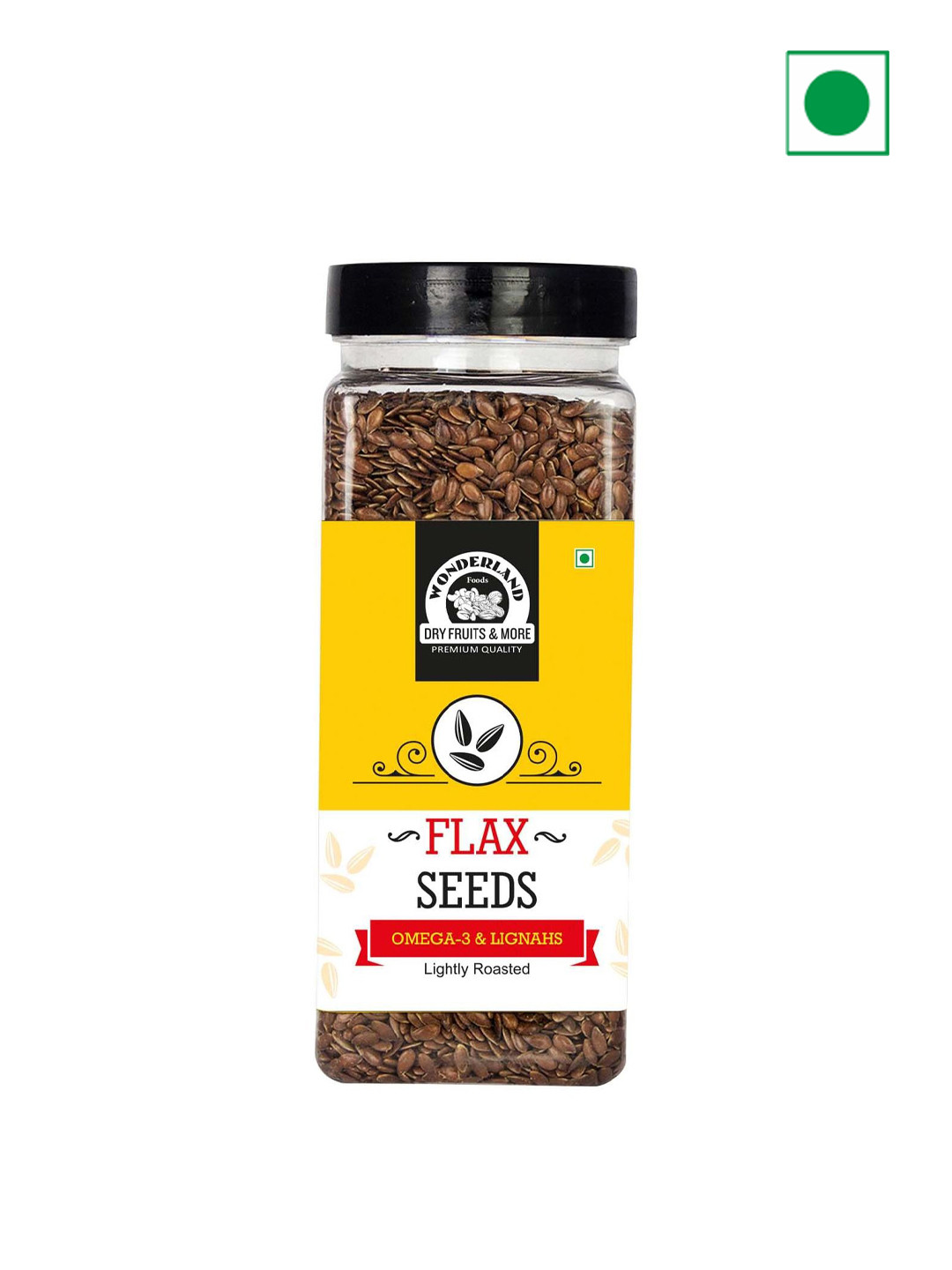 Wonderland Foods Premium Roasted Flax Seeds 200g