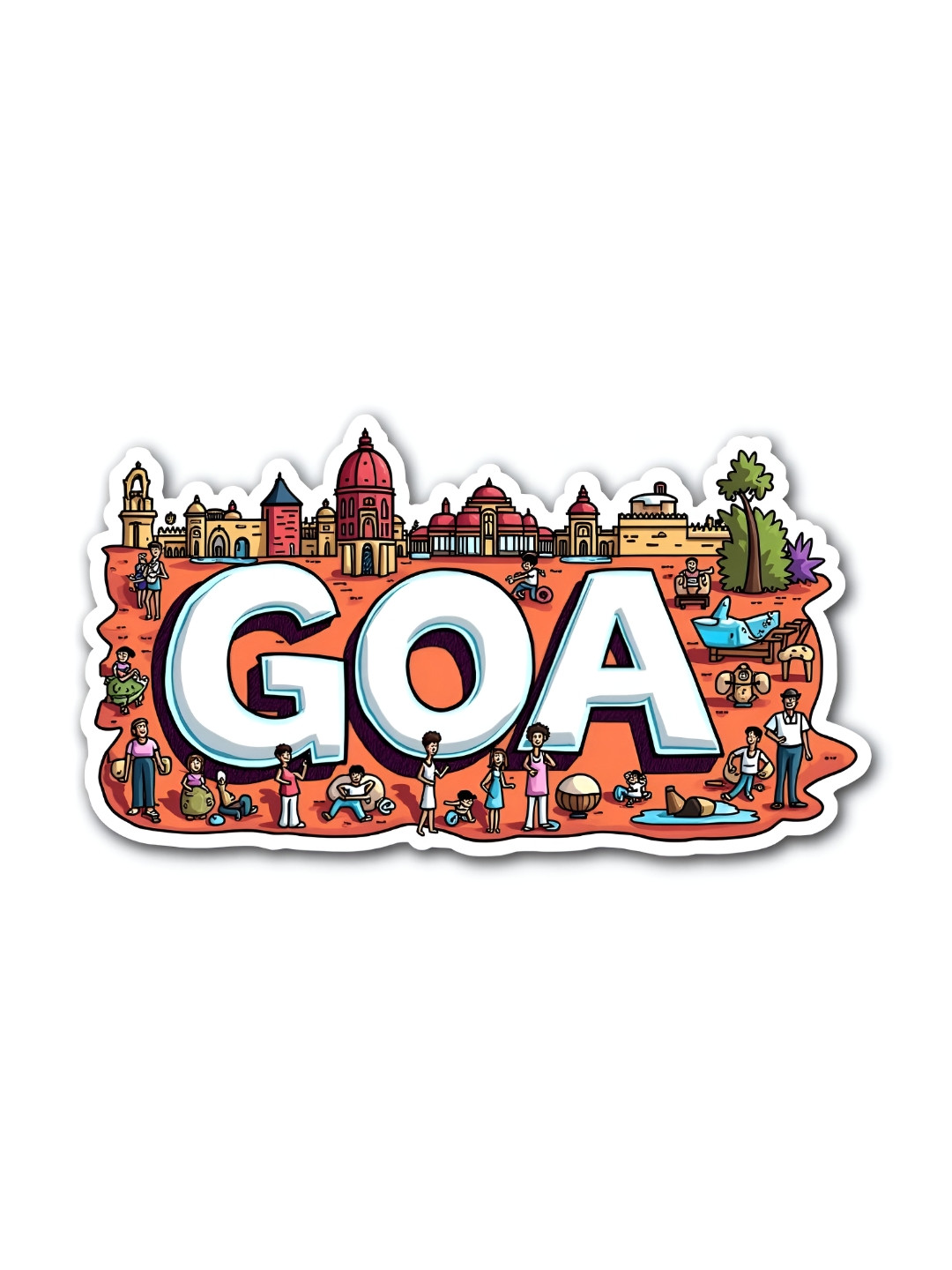 GIFTODAY White & Beige Printed Fridge Magnets