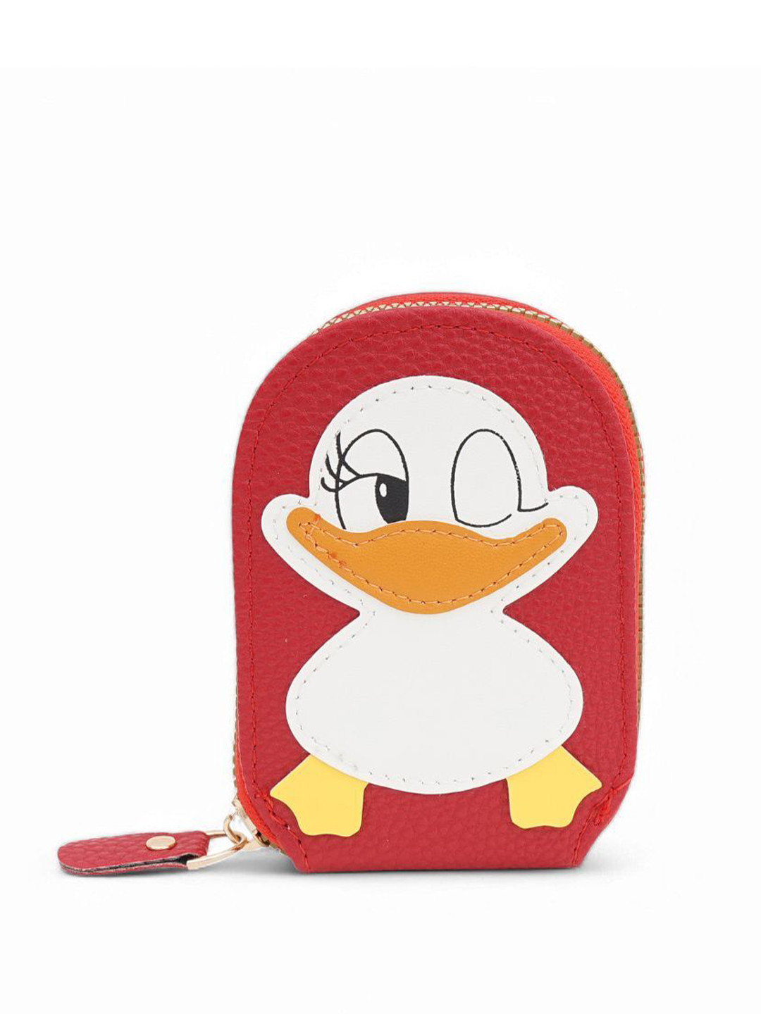 CLARABAE Men Printed Leather Duck Shaped Short Zip-Around Wallet